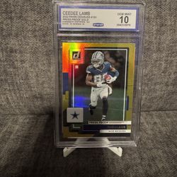 CEEDEE LAMB card 150 press proof Gold. CCG 10