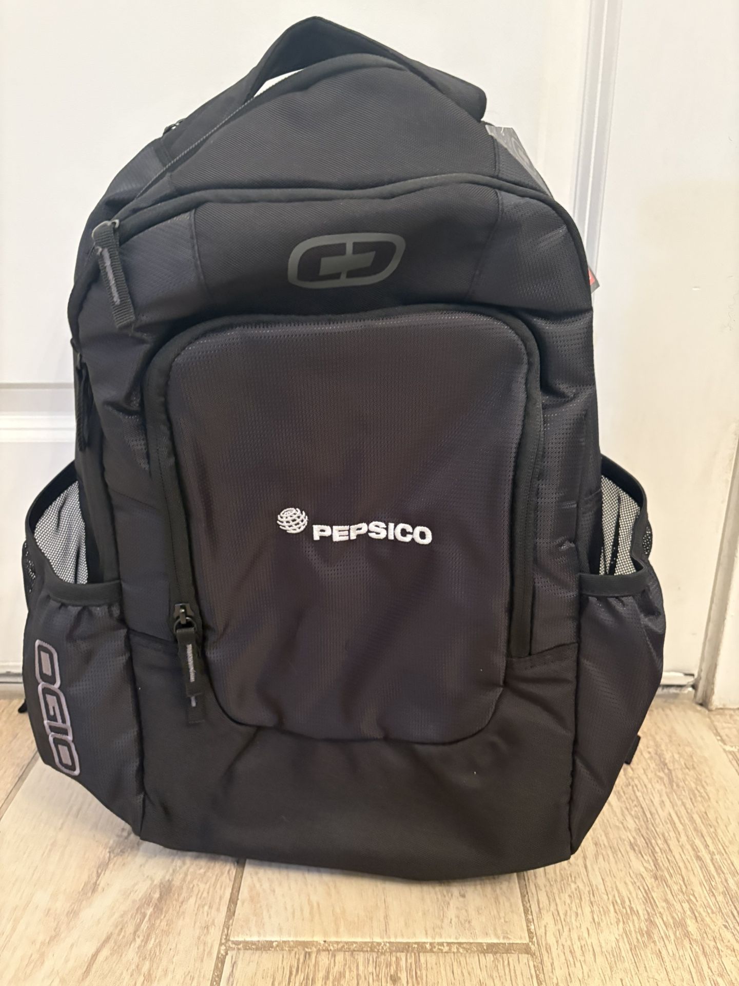 NWT OGIO PepsiCo Black Backpack inside dual laptop pocket