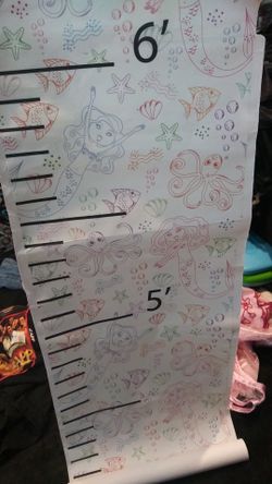 Mermaid sticker growth chart