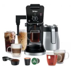 Ninja CFP305 Ninja - DualBrew PRO 12-Cup Specialty Coffee System with Thermal Carafe, Hot Water System & Frother - Black/Silver