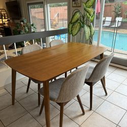 West Elm Dining Table + 4 Chairs 
