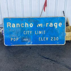 Old Aluminum Sign.