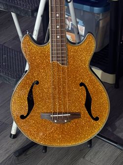 Extremely Rare Daisy Rock Long Scale Acoustic-Electric Bass – Orange Sparkle Collectible