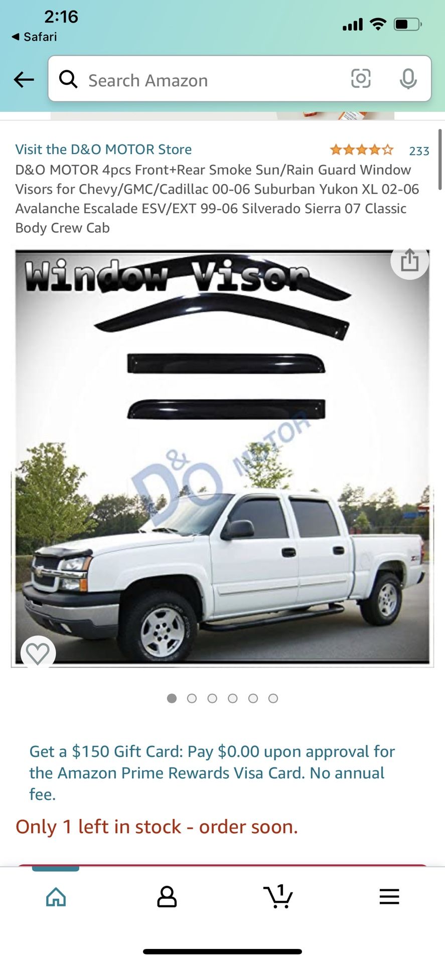 Window Visor Chevy
