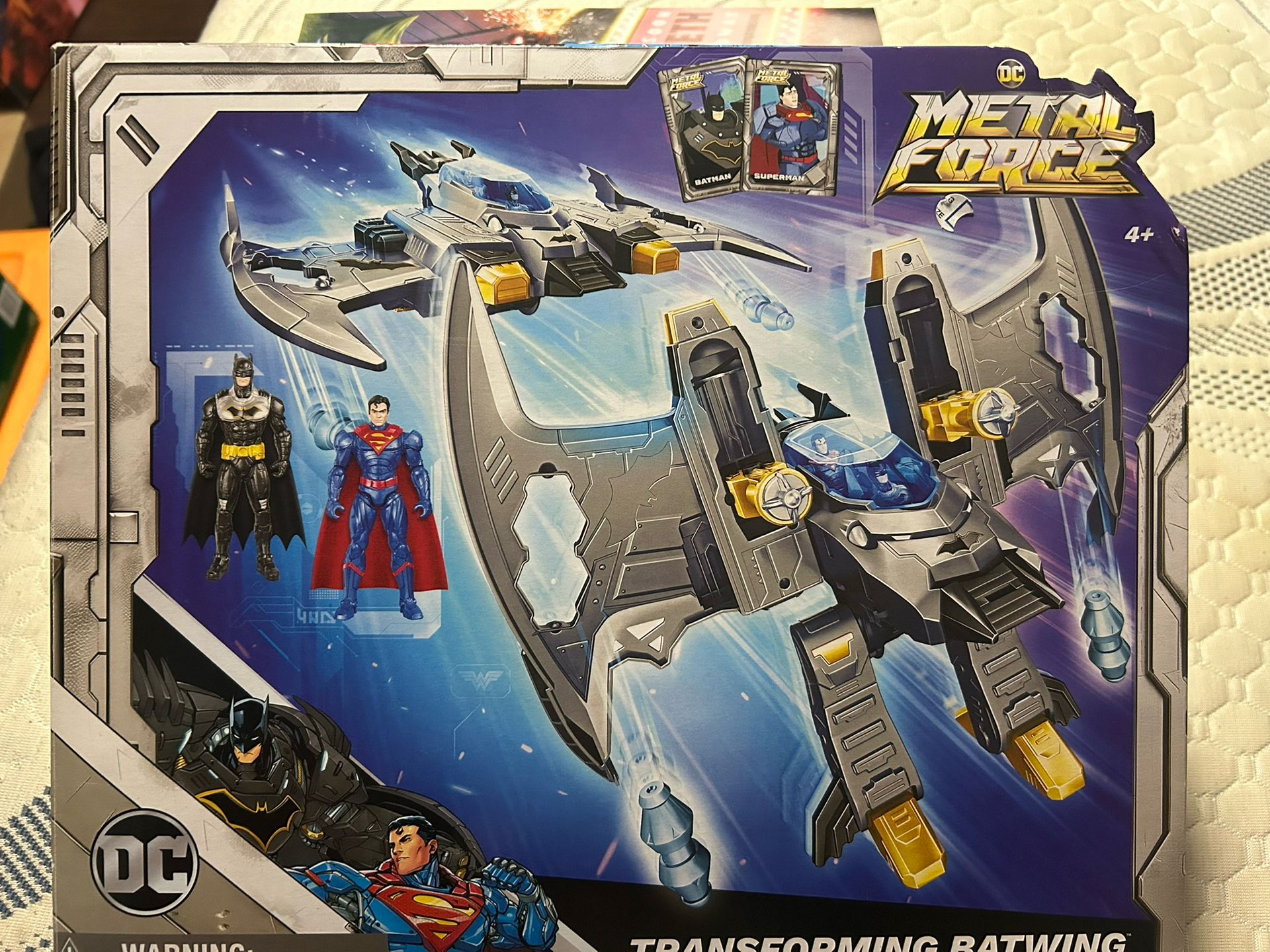 DC Metal Force Transforming Batwing Two Figures Included Batman & Superman