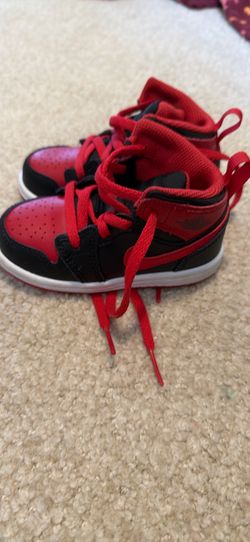 Size 6c Toddler Jordans red/black/white