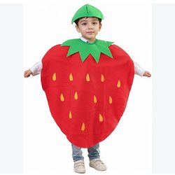 Strawberry costume Halloween Poncho Style One Size Fits Adults & Children