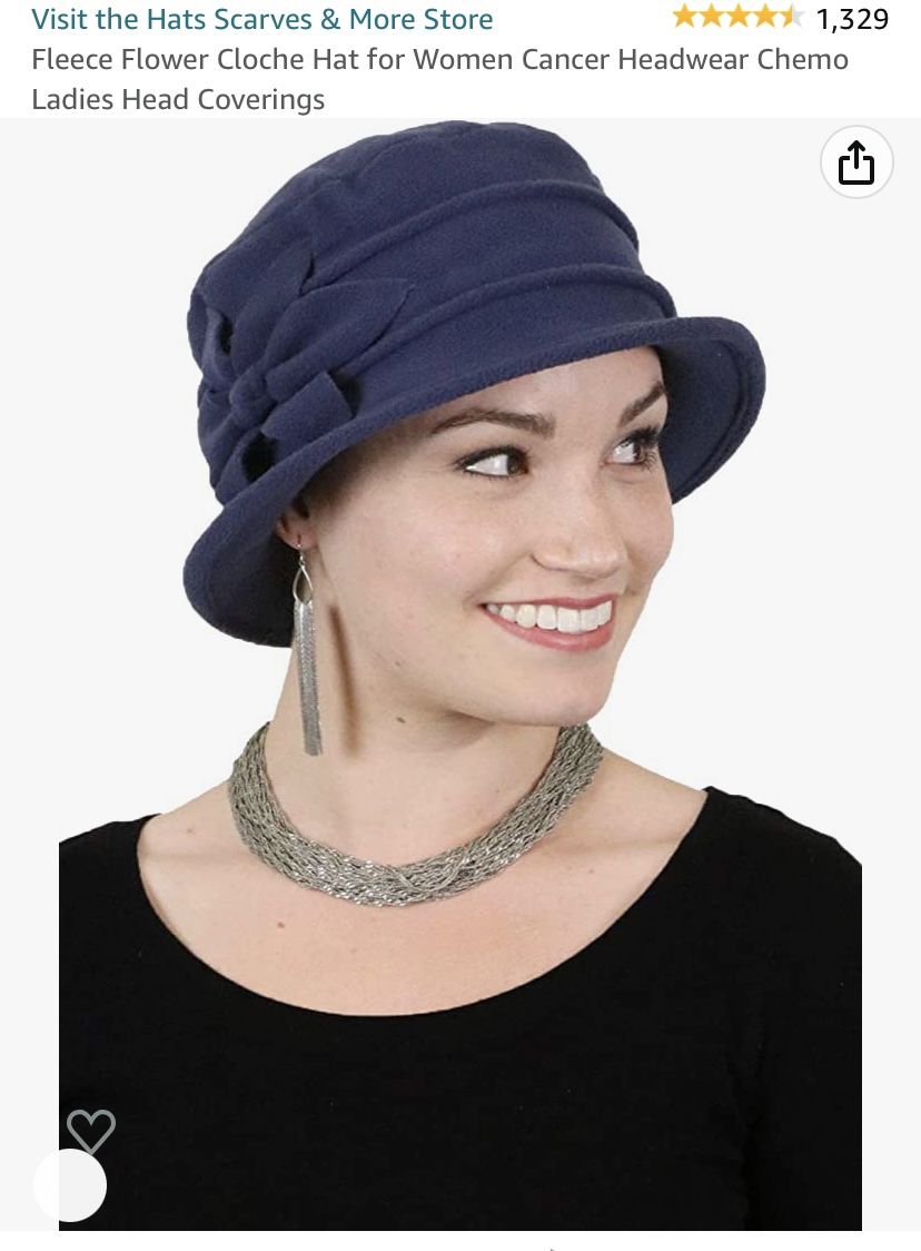 Fleece Flower Cloche Hat for Women Cancer Headwear Chemo Ladies Head Coverings