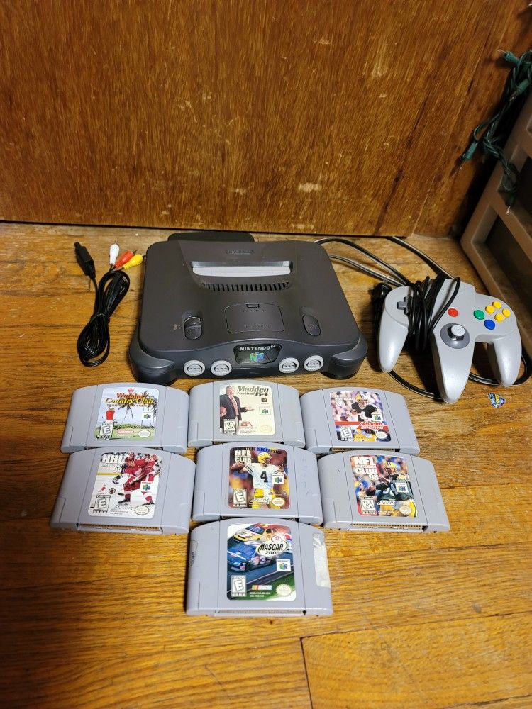 Buy the Nintendo 64 N64 w/4 Games Madden 2000