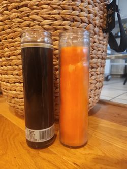 Halloween Candles- Black And Oranges 