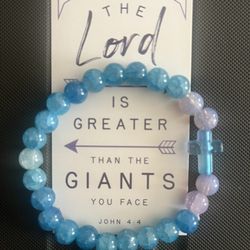 Beaded Cross Bracelets- With Scripture Card-5 Pictures- See Info