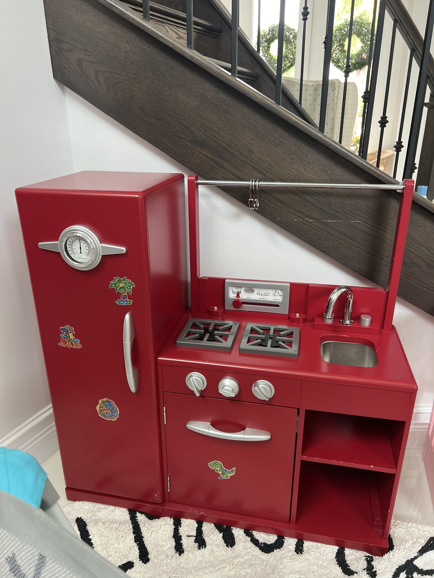 Pottery Barn kids Wooden Play Kitchen, Red