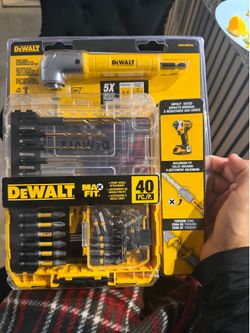 Dewalt bit set +  right angle