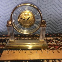 The Golden Eagle Commemorative Clock 1988 Very Heavy 