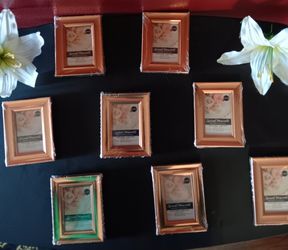 Rose gold photo frames