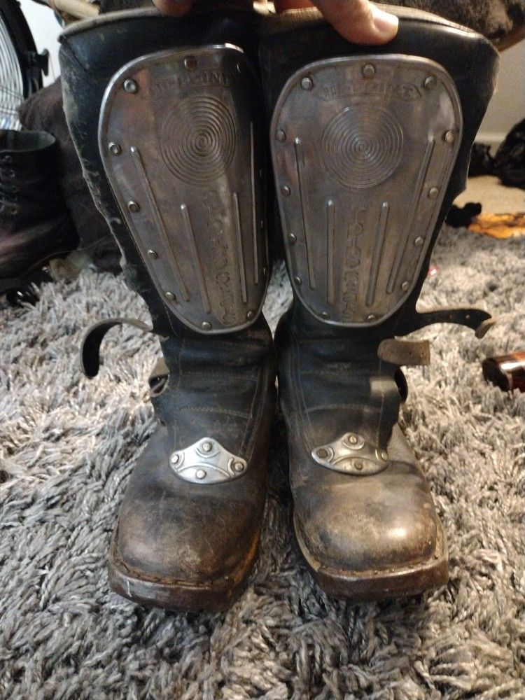 Alpinestars Hi Point Vintage Motocross Boots Size 12 Mens