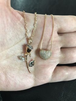 Gold plated pendant with chain ($10 each)
