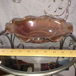 Iridescent Carnival Glass Bowl 