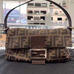 Vintage FENDI Zucca Baguette Shoulder Bag (WMP017010)