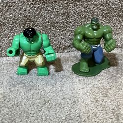 Lego Super Heroes Big Fig Hulk Dark Tan Pants Missing Hand & pvc figure