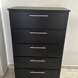 Black Chest Silver Handles 