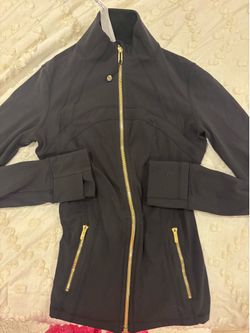 black/ gold lululemon jacket
