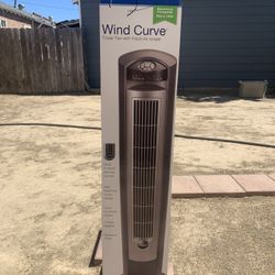 New Lasko Wind Curve Tower Fan With Fresh Air Ionizer And Remote Control 