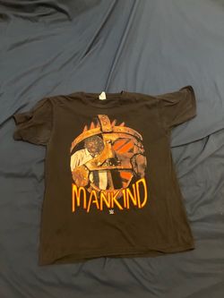 WWE Mankind Mick Foley Leather Mask Wrestling T-Shirt