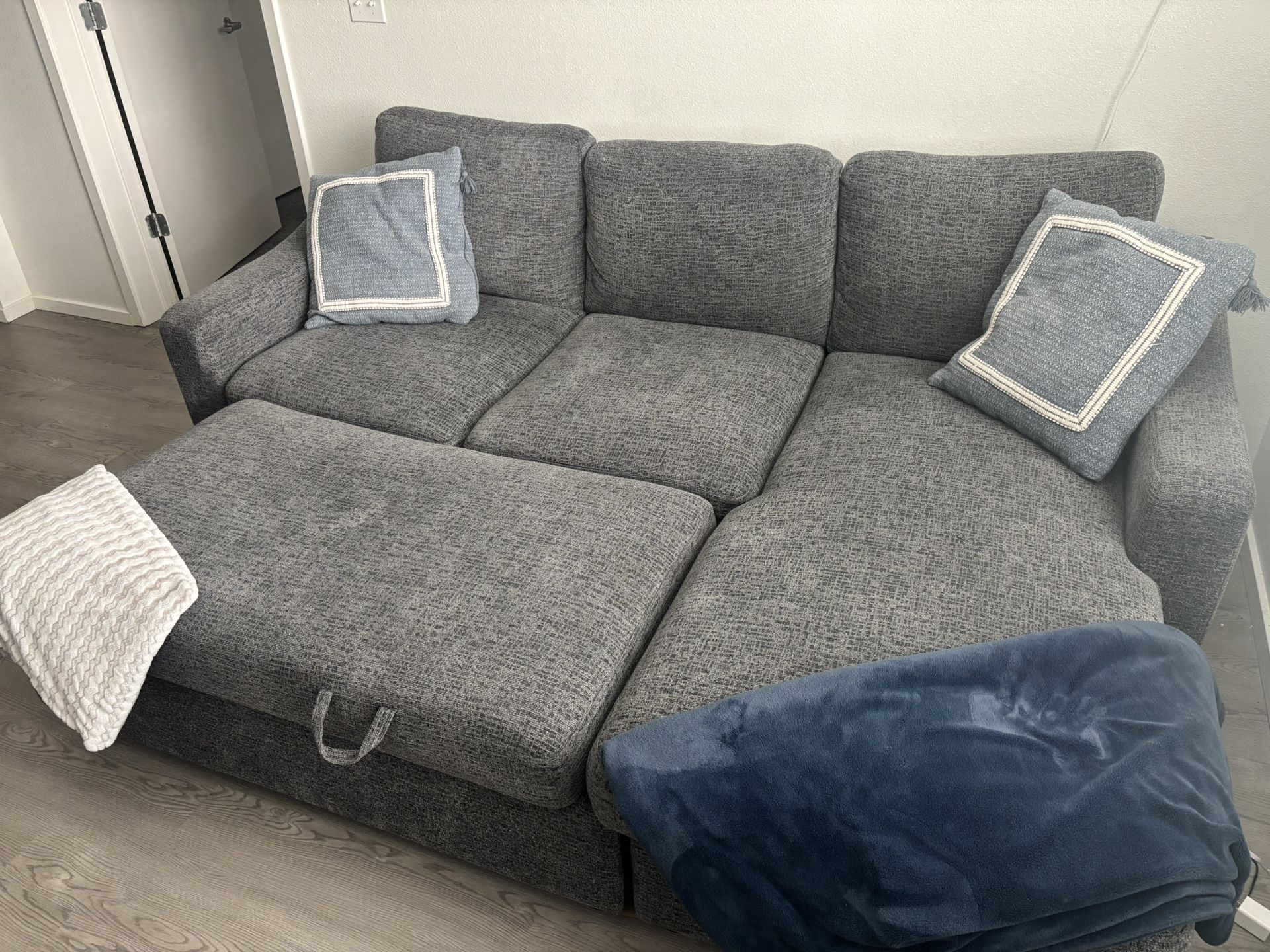 Grey Coddle Couch