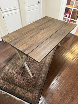 NEW Handcrafted Rustic Farmhouse Expandable Table (58” x 35”)