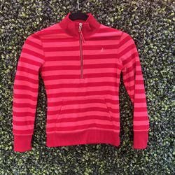 VTG old navy fleece strips sweater for girl size M