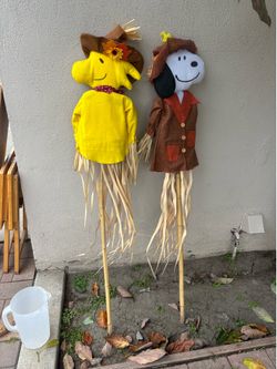 Snoopy and Woodstock fall decor
