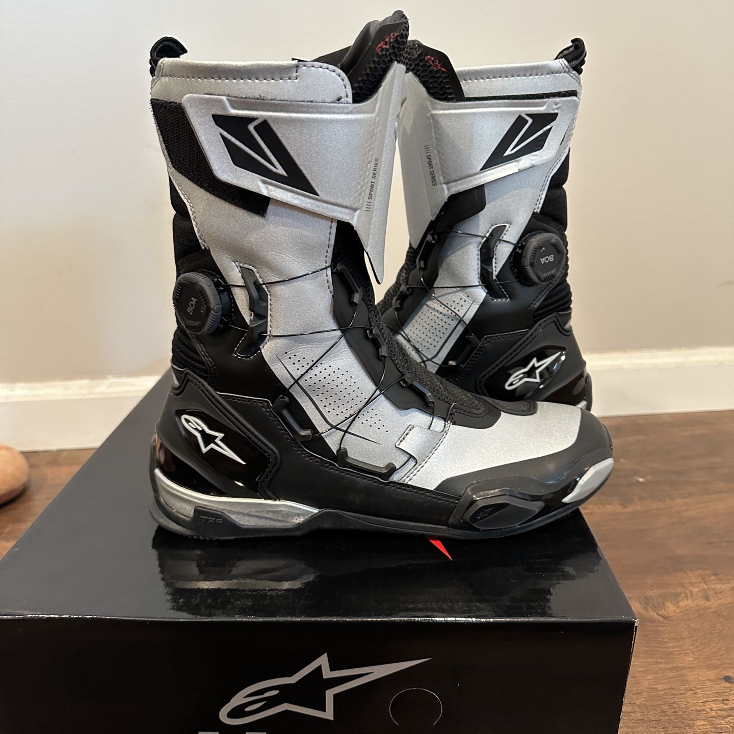 Alpinestars SP-X Boa Motorcycle Boots Size EU 43 / US 9M for Sale