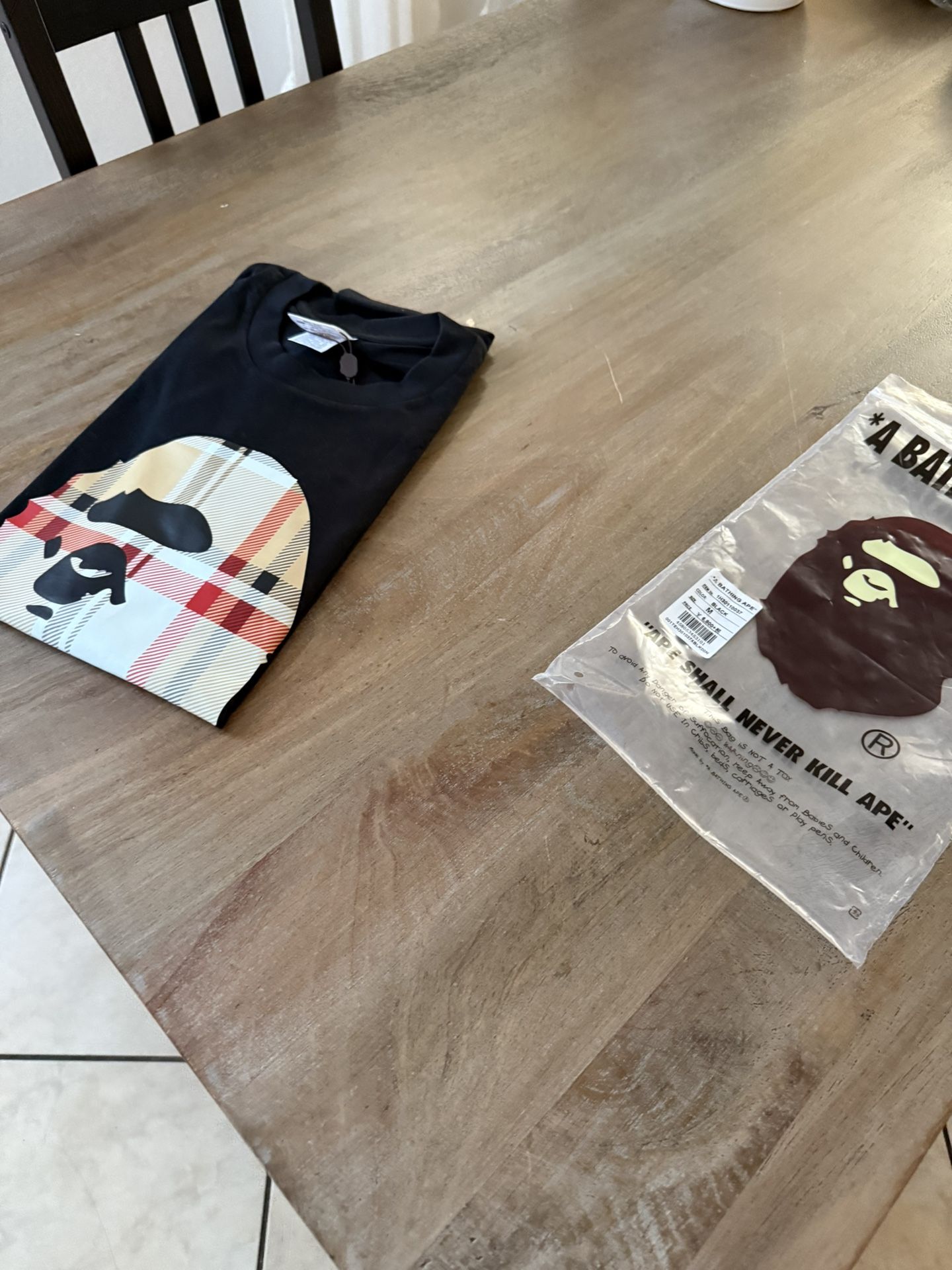 Bape X Burberry Shirt Size Meduim 