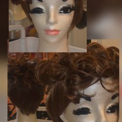 CURLY MOHAWK WIG- AUBURN COLOR