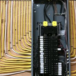 Breaker panel and wire