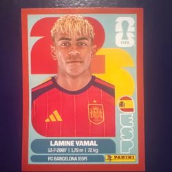 Panini Lamine Yamal FIFA 2026 World Cup Sticker SPAIN ESP 15 Rare Red Border