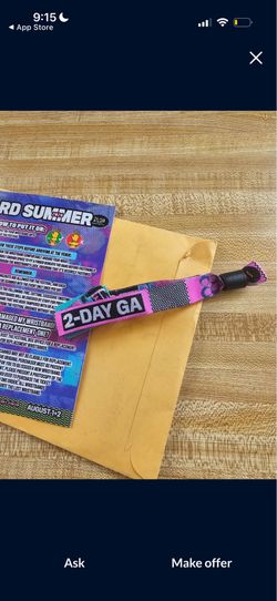Hard summer wristband