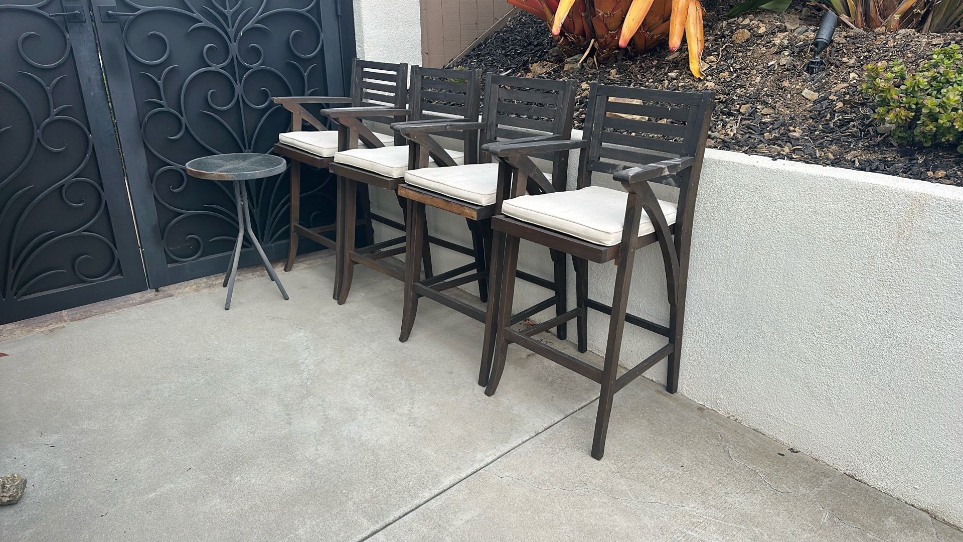Bar Stools And Side Table