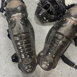 Adult Catcher Knee pads And Face Mask 