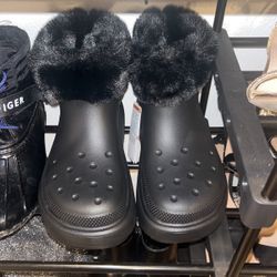 Fur lined Croc boots