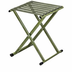 TRIPLE TREE Folding Stool 17.8" Height Heavy Duty Camping Stool Outdoor Portable Chair Hold up to 600 lbs for Walking Hiking Fishing