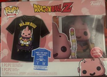 *NEW* Funko Pop! Dragon Ball Z #973 Majin Buu With Ice Cream & Size Small T-Shirt