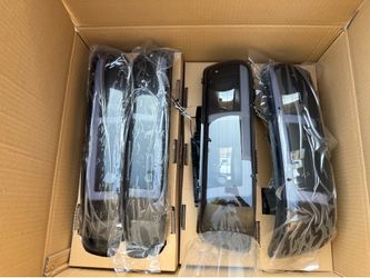 00-06 Chevy Tahoe Black Smoke LED Strip Headlights Parking Lights