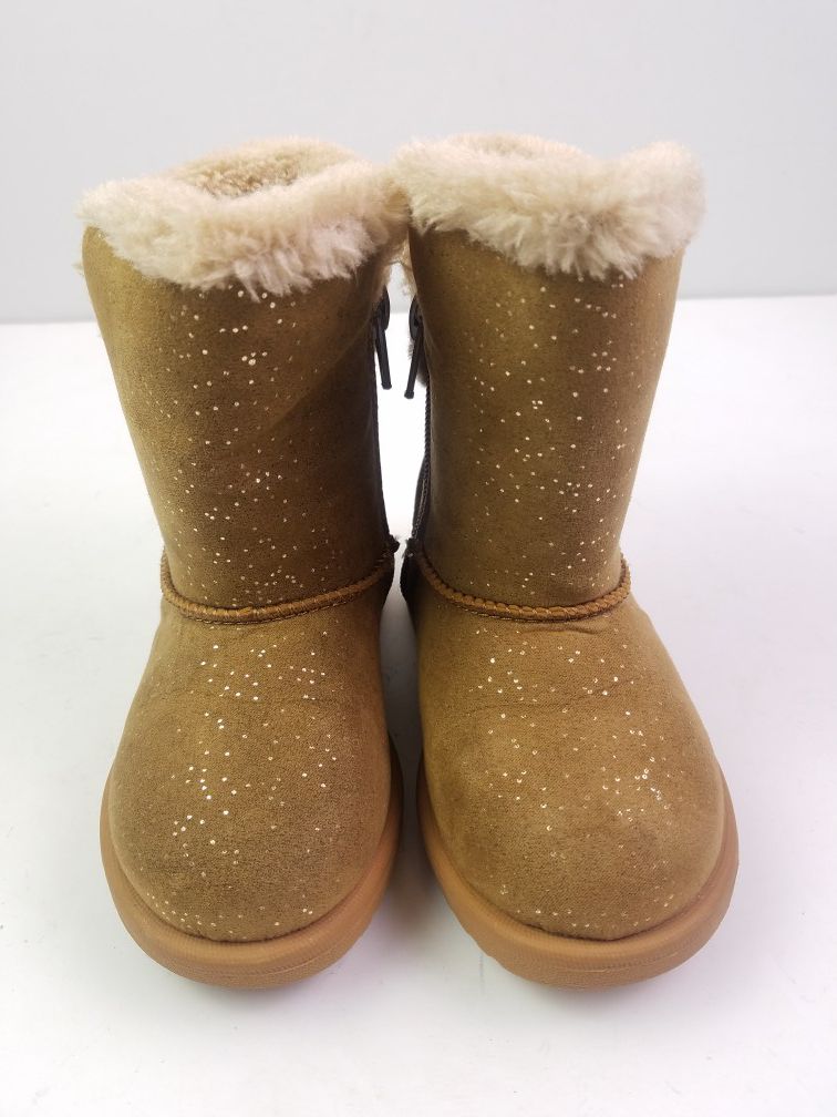 Piper Toddler Girls Sparkle Boots Size 7 Chestnut