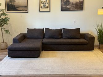Crate and barrel duck down sectional couch delivery available