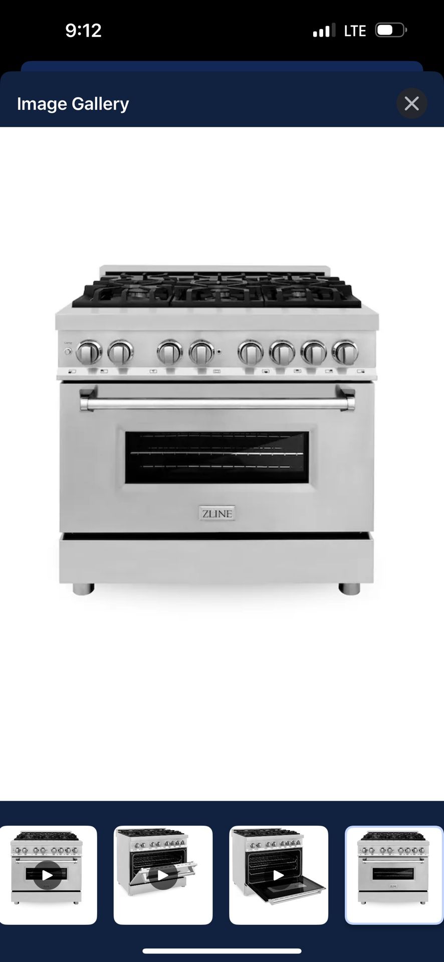ZLINE KITCHEN & BATH Legacy 36-in Deep recessed 6 burners Convection Oven Freestanding Dual Fuel Range ( Stainless Steel )