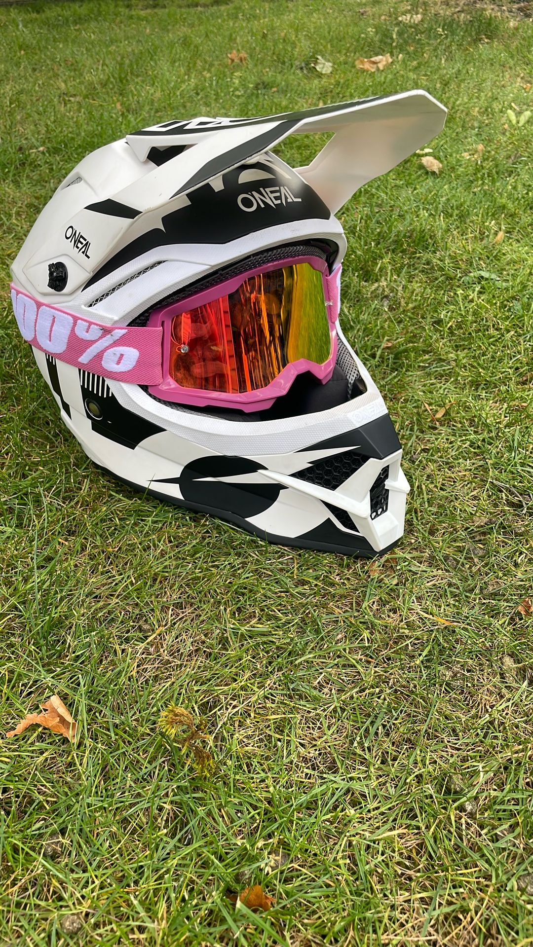 Dirtbike Helmet With Goggles Smaller Size