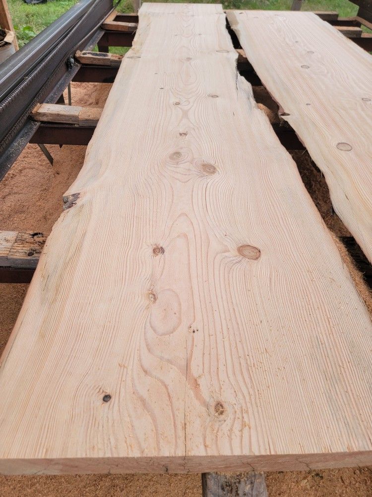 Kiln Dried Natural Live Edge Douglas Fir Wood Slab