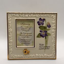 Brand New (Old Stock) Lenox China Treasures February Porcelain Frame🪻See Full Details Below🪻